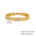 Women's Bracelet,18K Gold Plated Wide