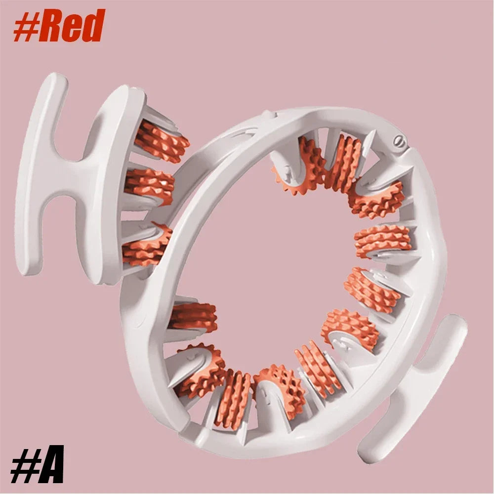 Round Ring Leg Massager Anticellulite 14 Wheels Full-coverage for Neck Shoulder Abdominal Muscle Massage Roller Body Slimming