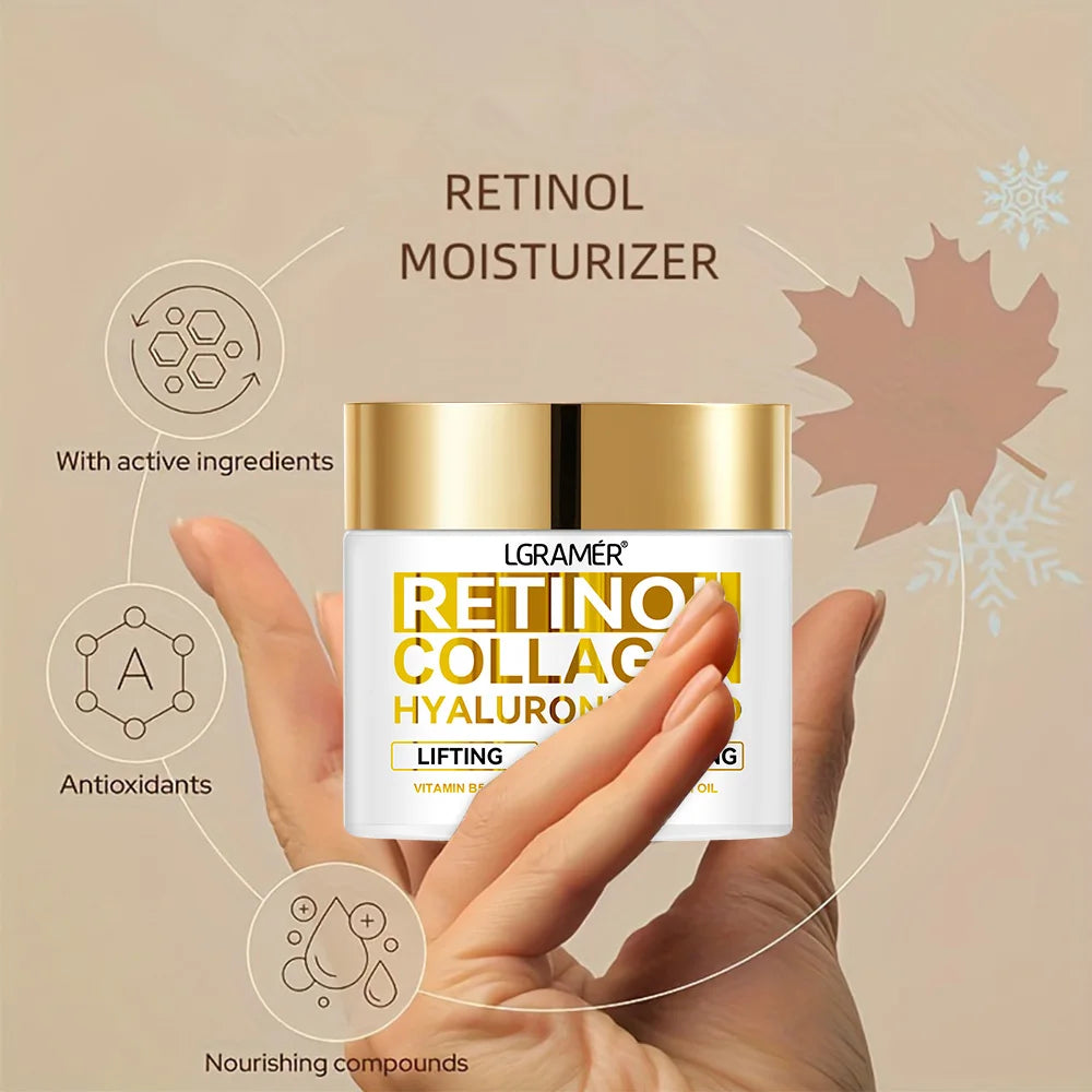 Retinol Face Cream with Hyaluronic Acid Collagen for Women and Men