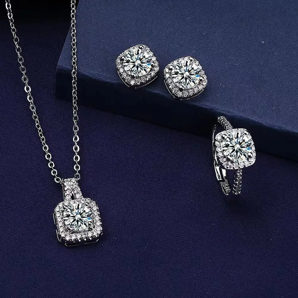 Women's Elegant Necklace, Earrings & Ring