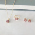 Women's Elegant Necklace, Earrings & Ring