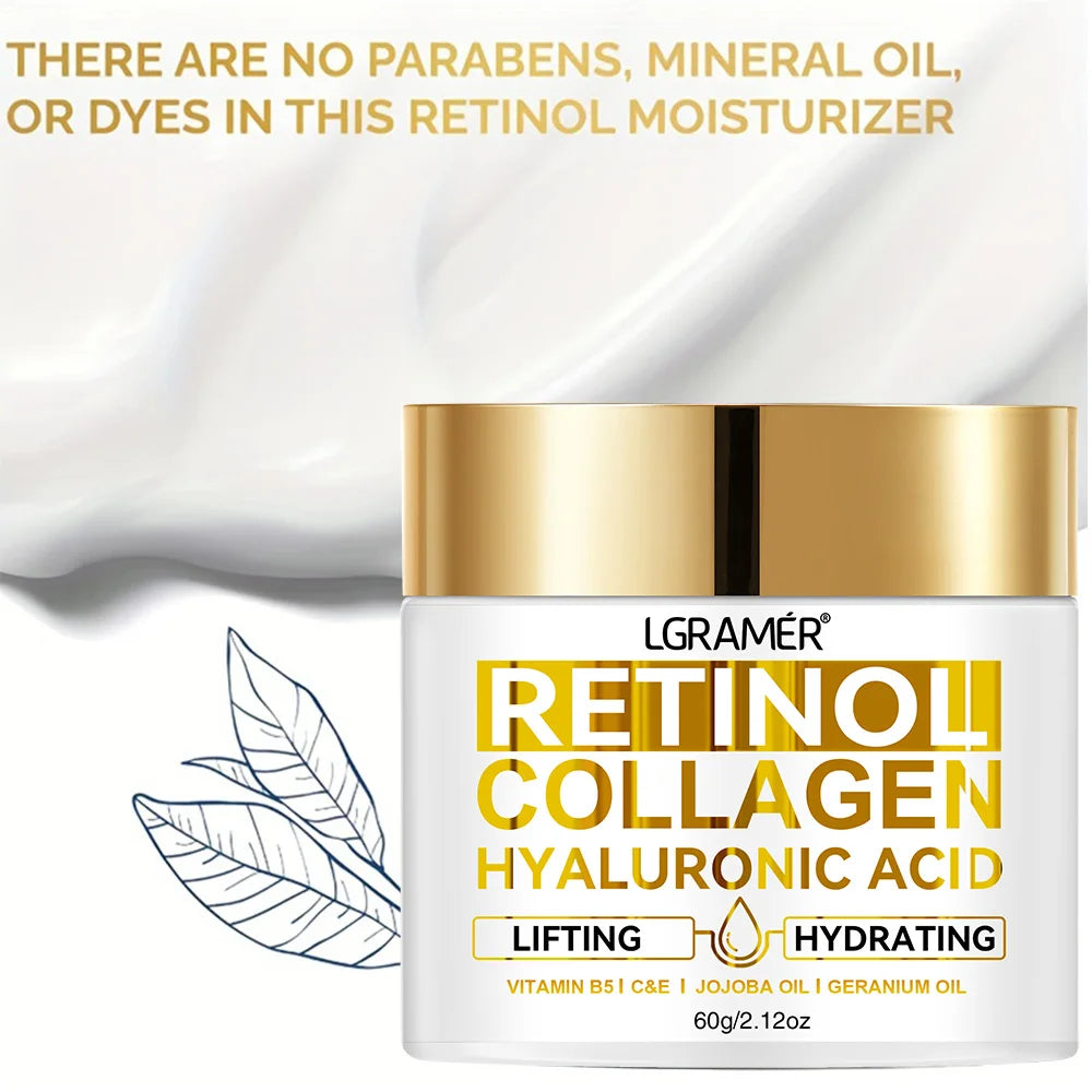 Retinol Face Cream with Hyaluronic Acid Collagen for Women and Men