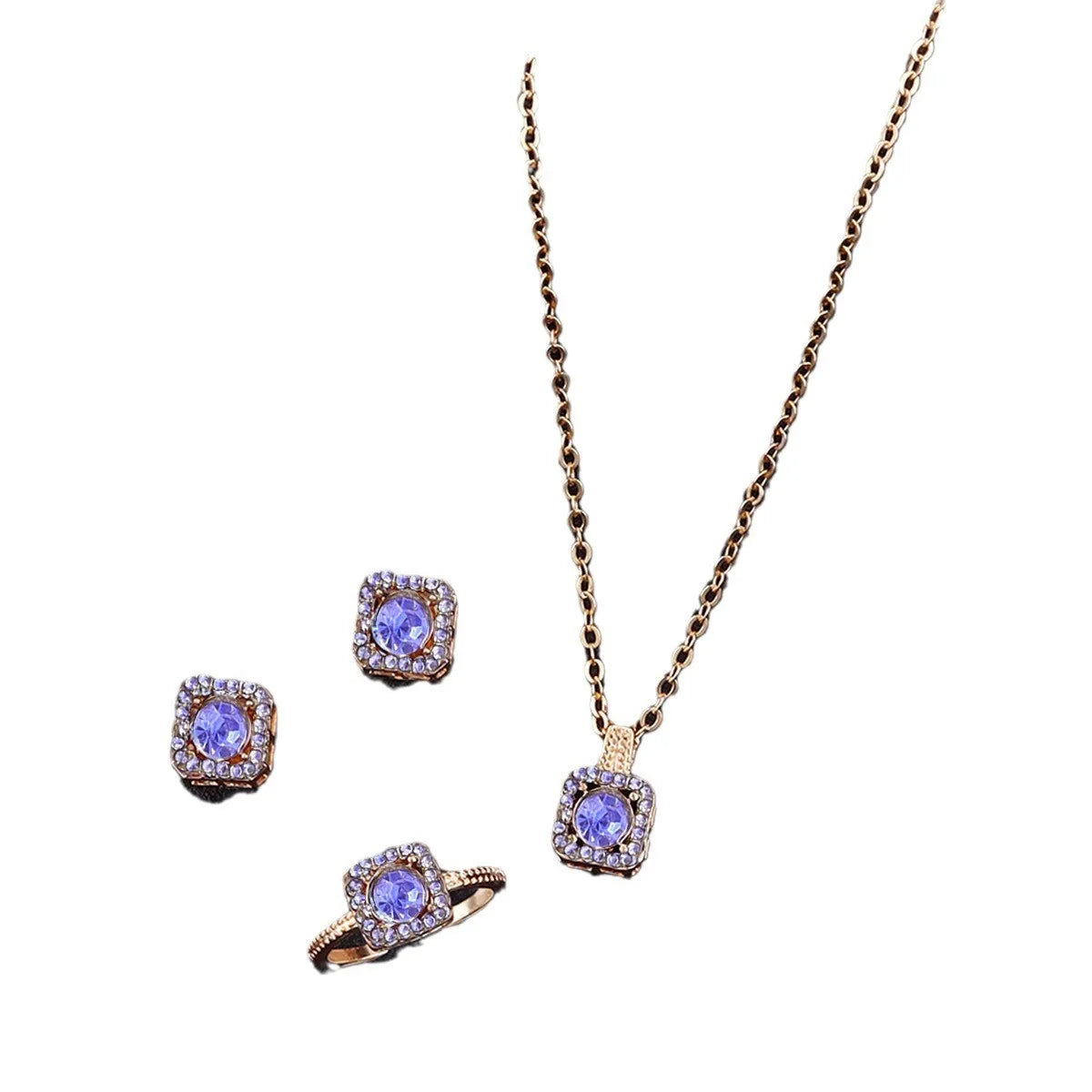 Women's Elegant Necklace, Earrings & Ring